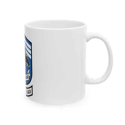 Fighting 143 sans reproache (U.S. Navy) White Coffee Mug-The Sticker Space