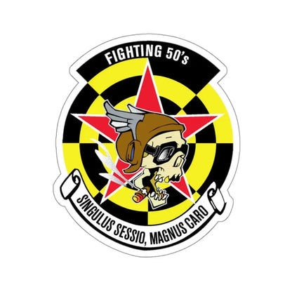 Fighting 50's (U.S. Navy) STICKER Vinyl Kiss-Cut Decal 3 Inch White - The Sticker Space