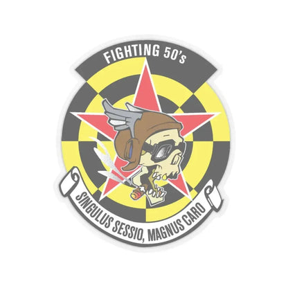 Fighting 50's (U.S. Navy) STICKER Vinyl Kiss-Cut Decal 6 Inch Transparent - The Sticker Space