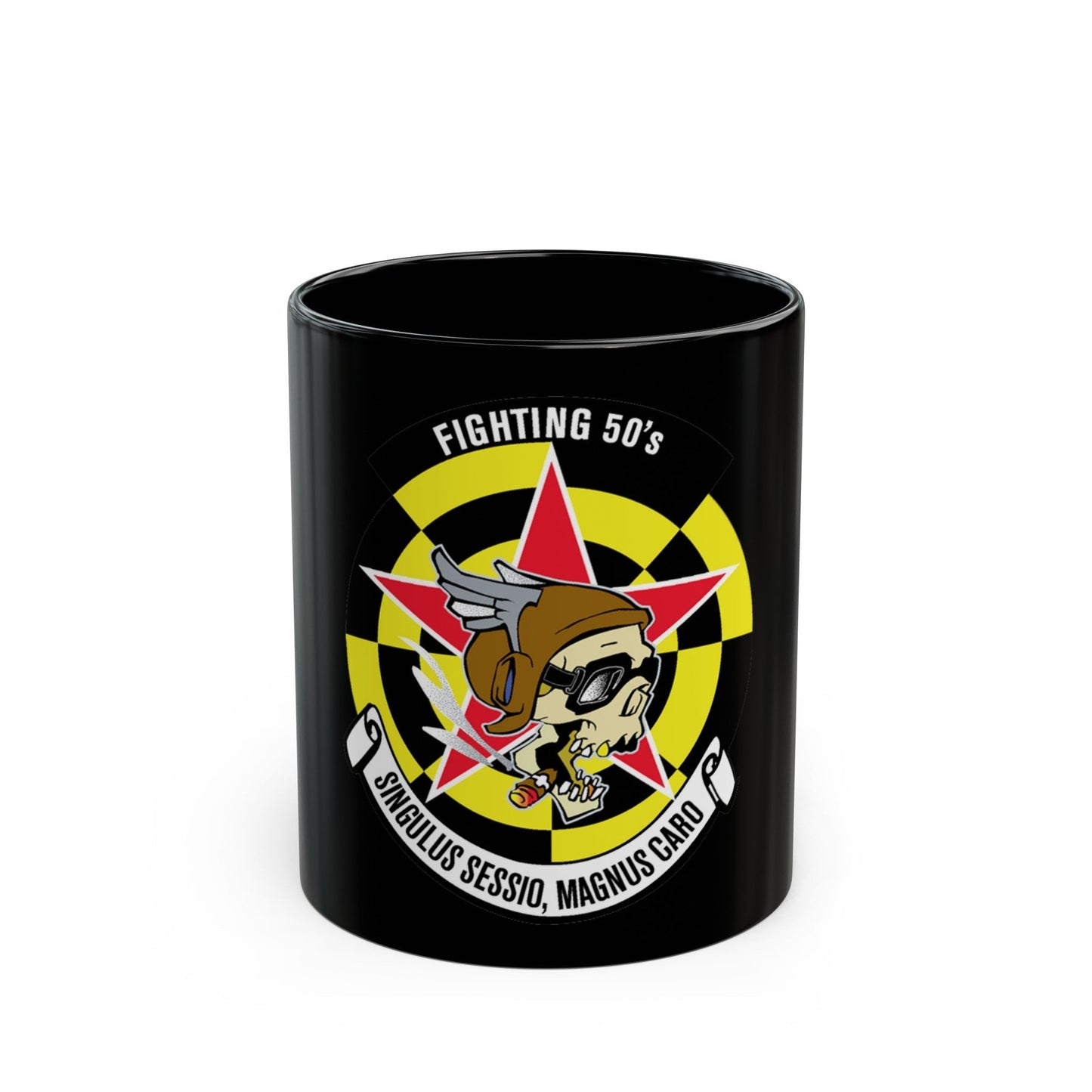 Fighting 50's (U.S. Navy) Black Coffee Mug-11oz-The Sticker Space