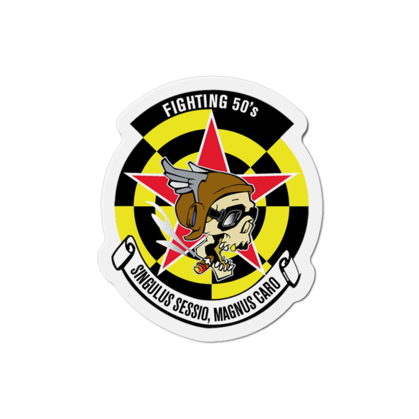 Fighting 50's (U.S. Navy) Die-Cut Magnet-2" x 2"-The Sticker Space