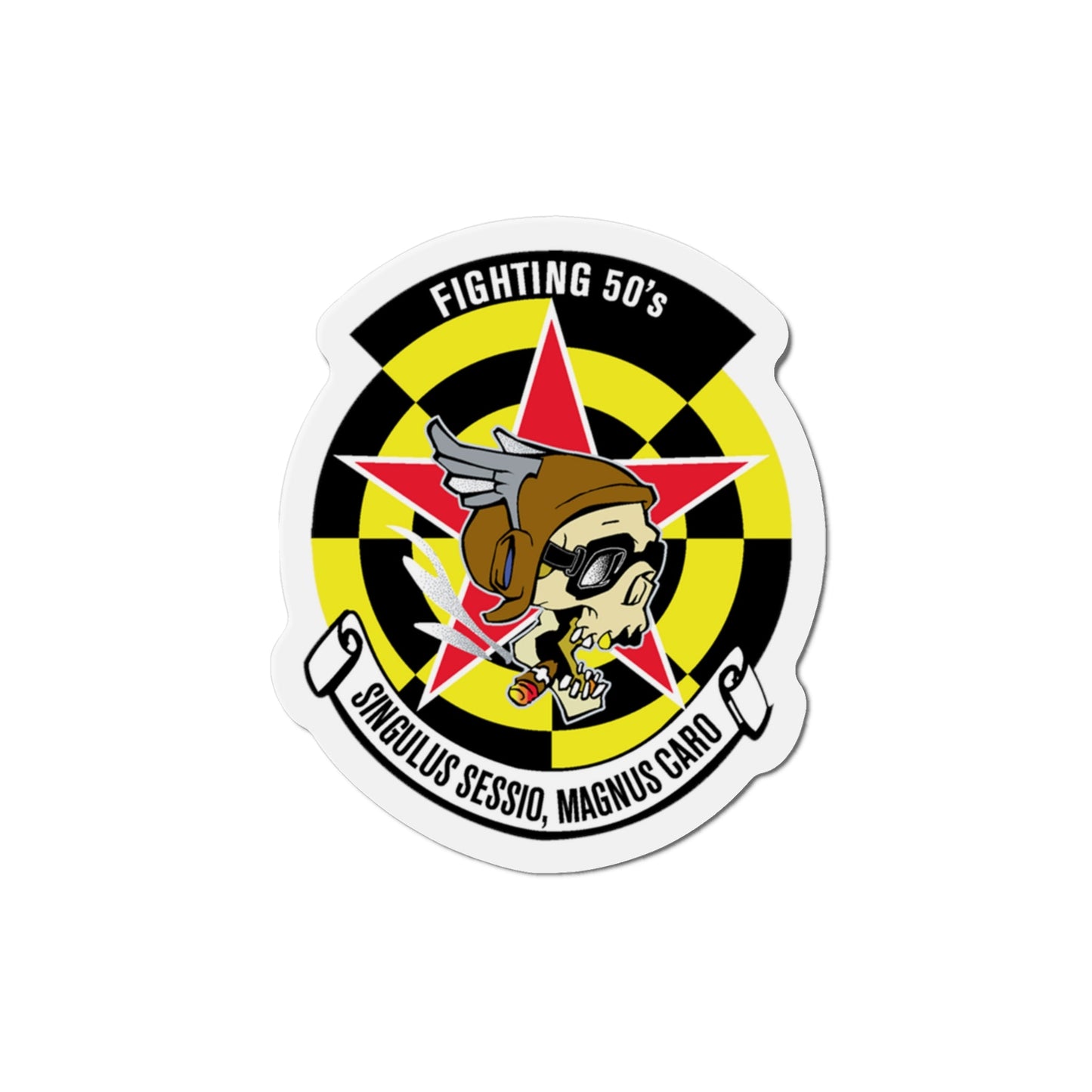 Fighting 50's (U.S. Navy) Die-Cut Magnet-3" x 3"-The Sticker Space