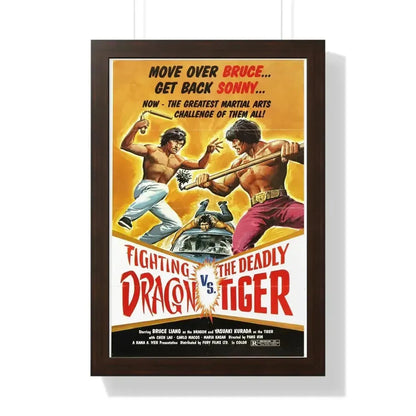 FIGHTING DRAGON VS DEADLY TIGER 1974 - Framed Movie Poster - The Sticker Space