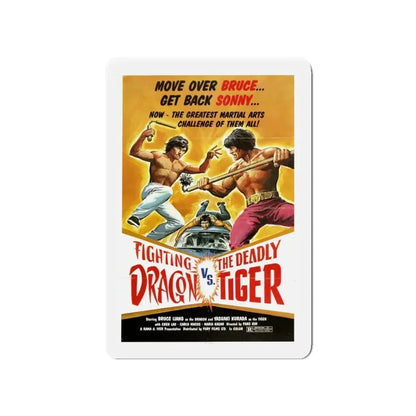 FIGHTING DRAGON VS DEADLY TIGER 1974 Movie Poster - Refrigerator Magnet - The Sticker Space