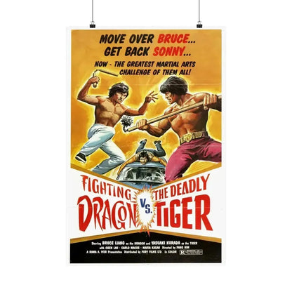 FIGHTING DRAGON VS DEADLY TIGER 1974 - Paper Movie Poster 20″ x 30″ Matte - The Sticker Space