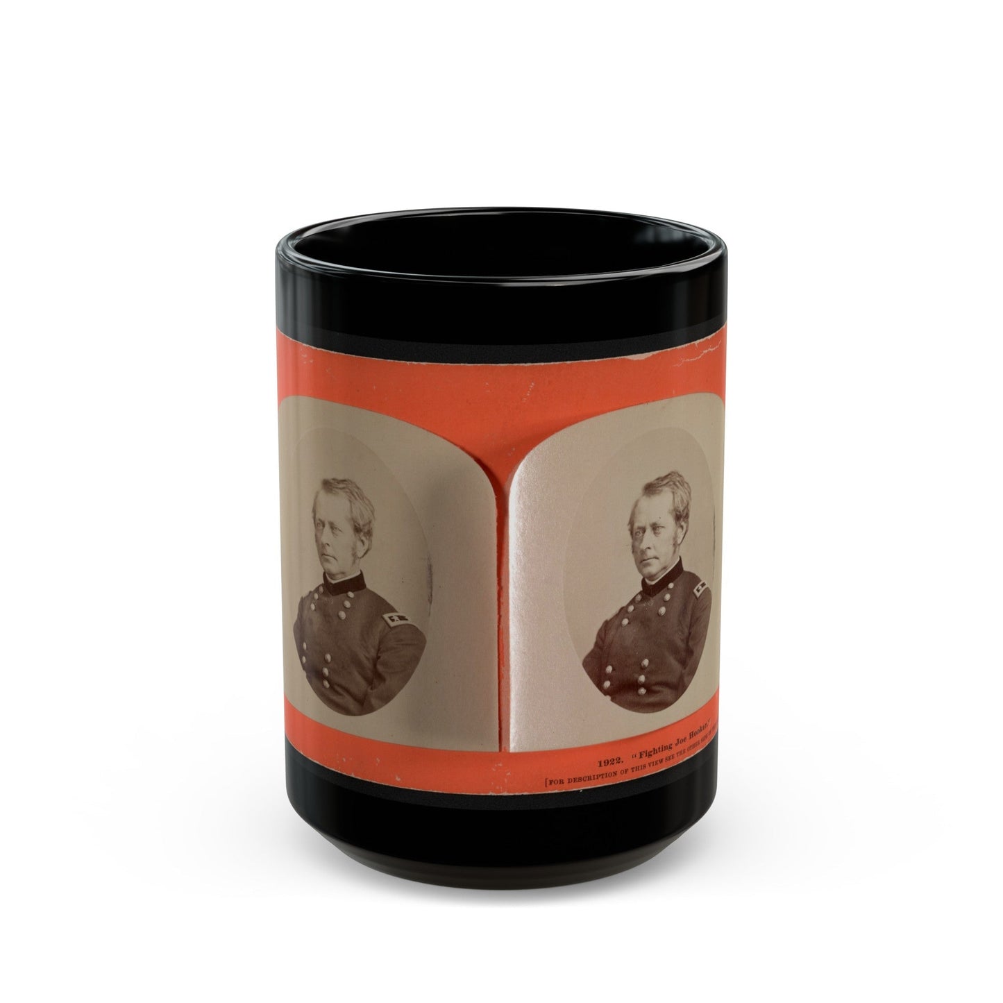 Fighting Joe Hooker (U.S. Civil War) Black Coffee Mug-15oz-The Sticker Space