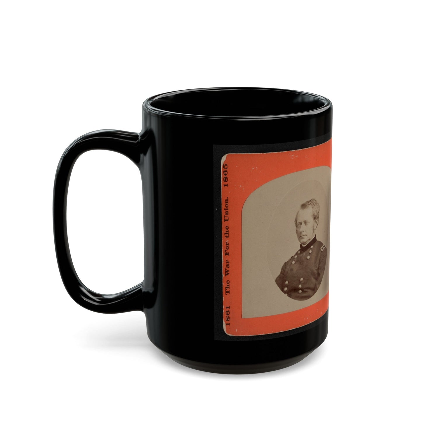 Fighting Joe Hooker (U.S. Civil War) Black Coffee Mug-The Sticker Space