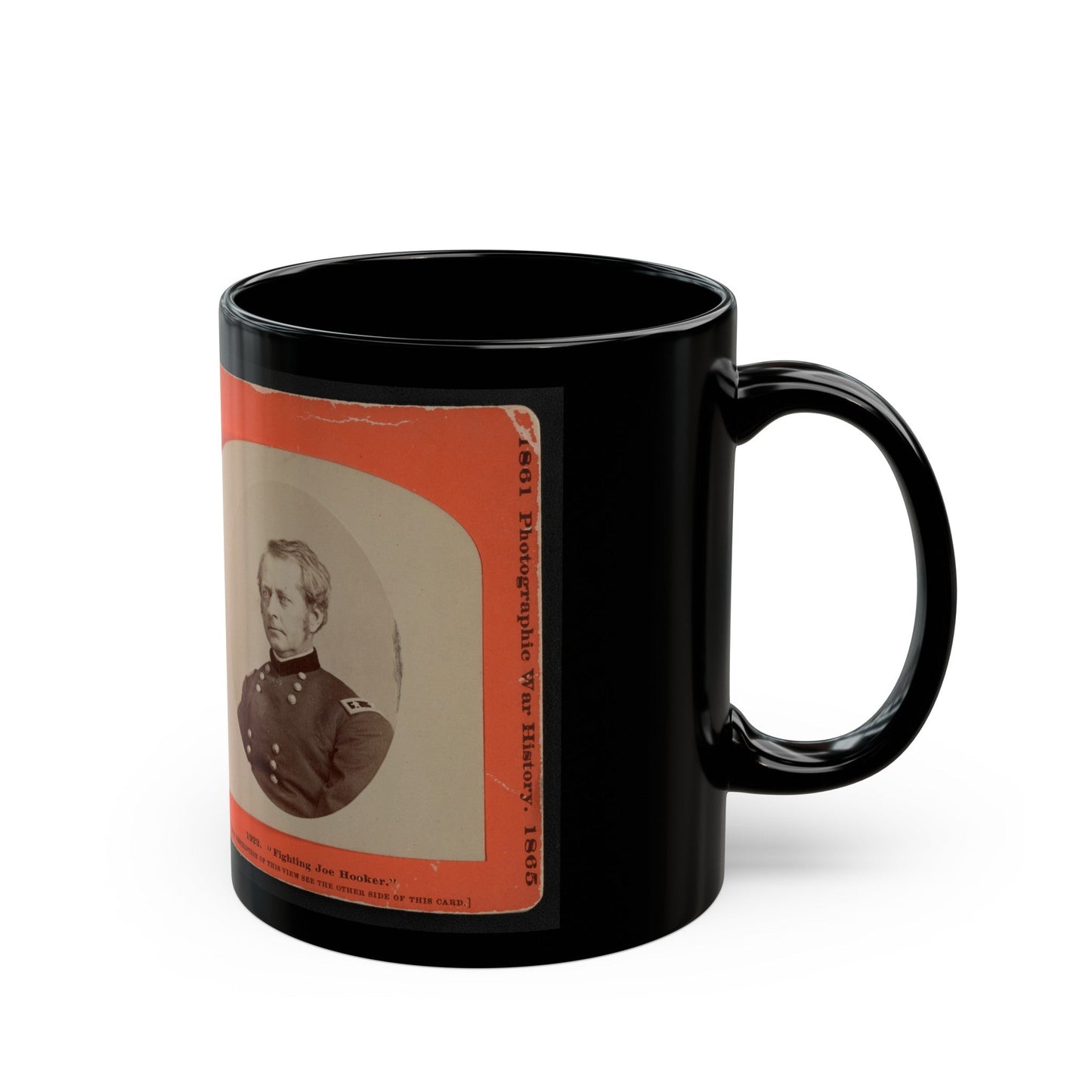 Fighting Joe Hooker (U.S. Civil War) Black Coffee Mug-The Sticker Space