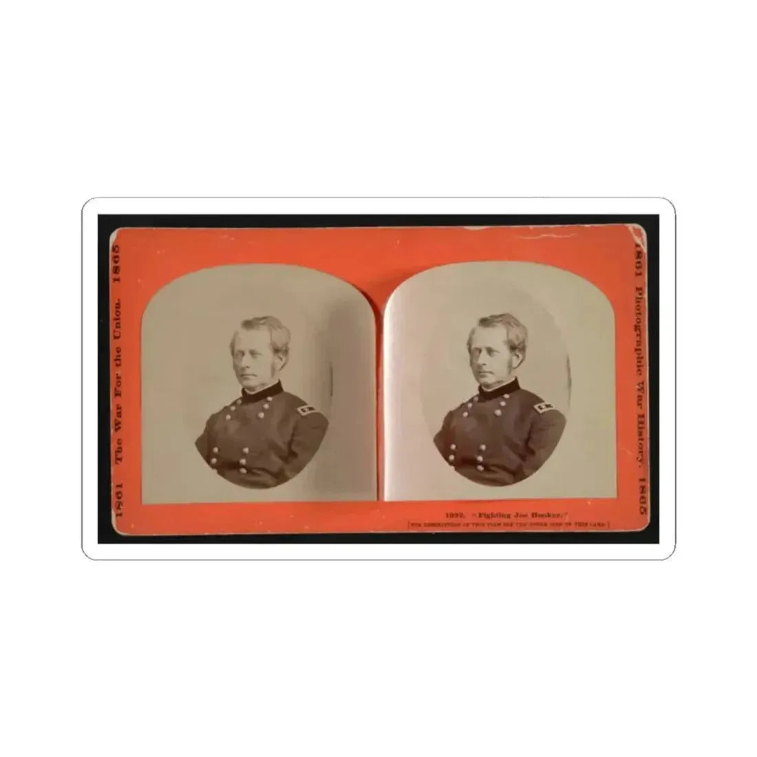 Fighting Joe Hooker (U.S. Civil War) STICKER Vinyl Kiss-Cut Decal 2 Inch White - The Sticker Space