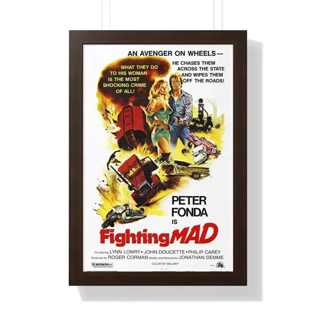 FIGHTING MAD 1978 - Framed Movie Poster 16″ x 24″ Walnut - The Sticker Space