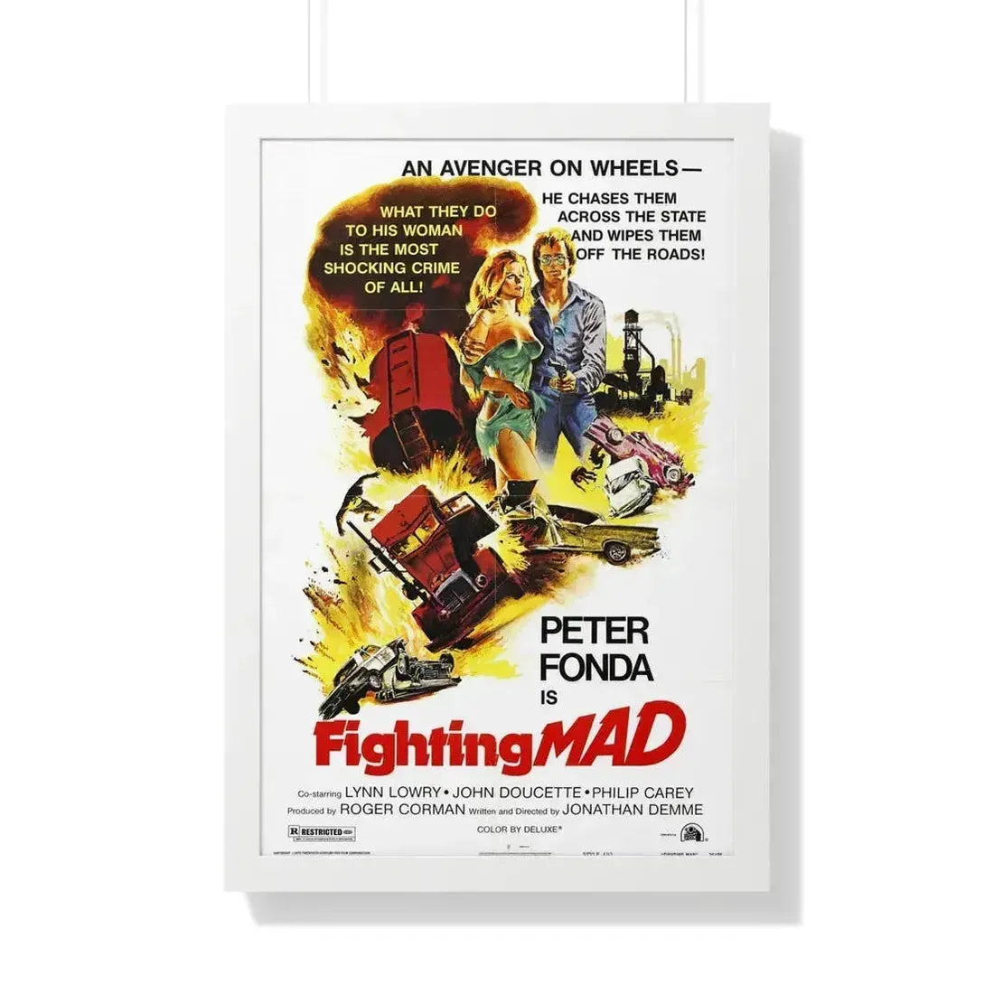 FIGHTING MAD 1978 - Framed Movie Poster 20" x 30" White - The Sticker Space