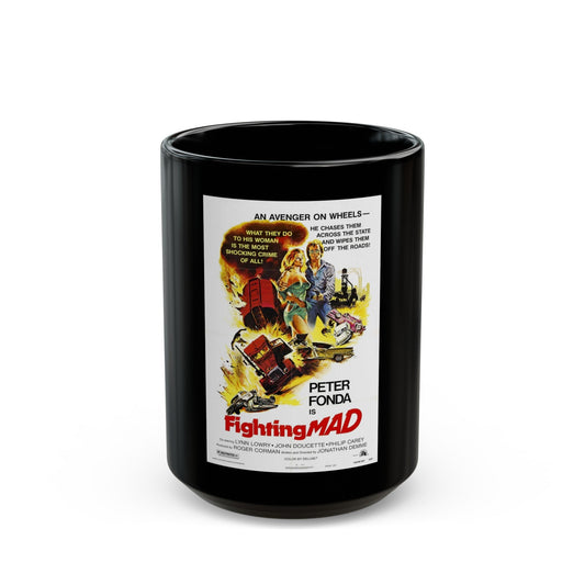 FIGHTING MAD 1978 Movie Poster - Black Coffee Mug-15oz-The Sticker Space