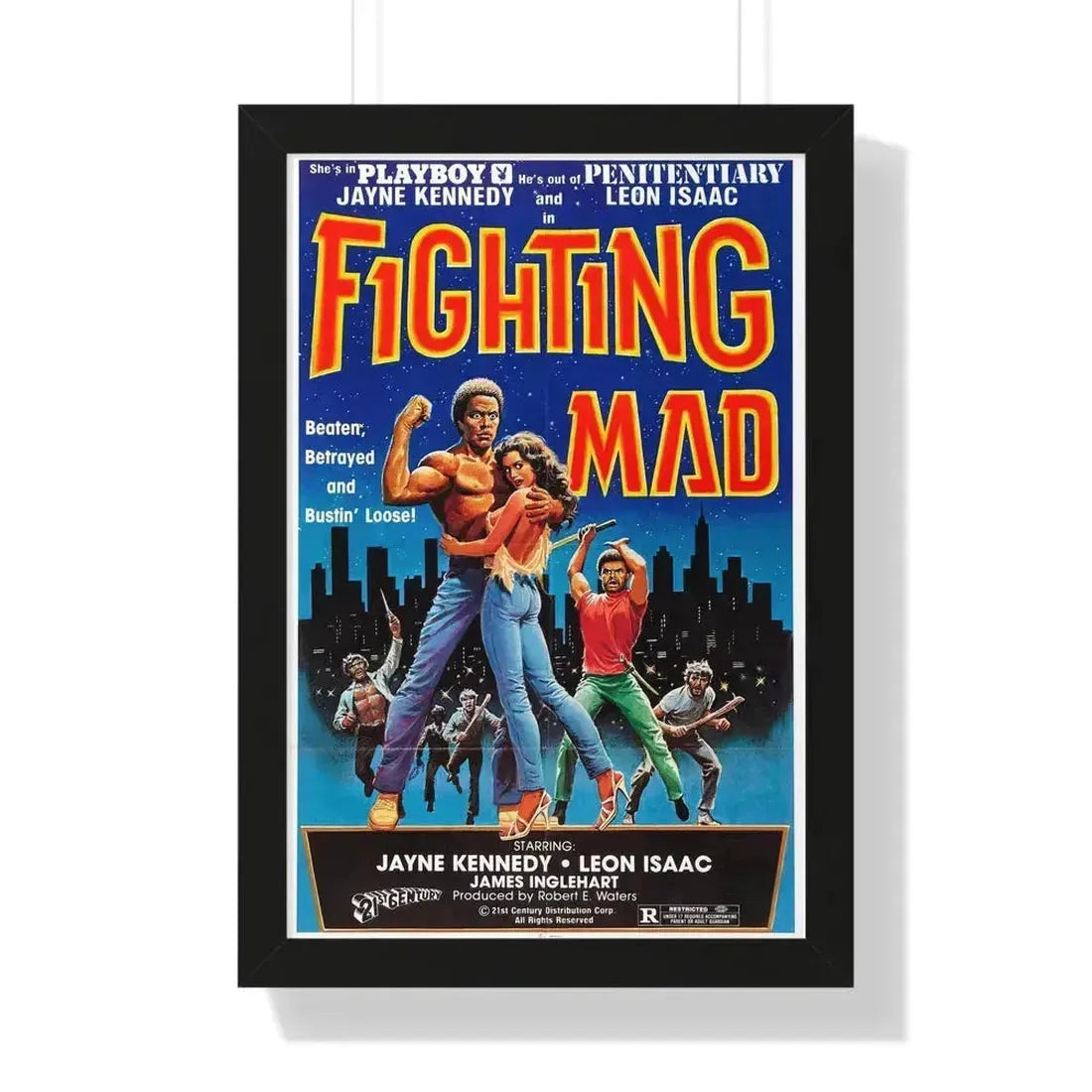 FIGHTING MAD (DEATH FORCE) 1978 - Framed Movie Poster 16″ x 24″ Black - The Sticker Space