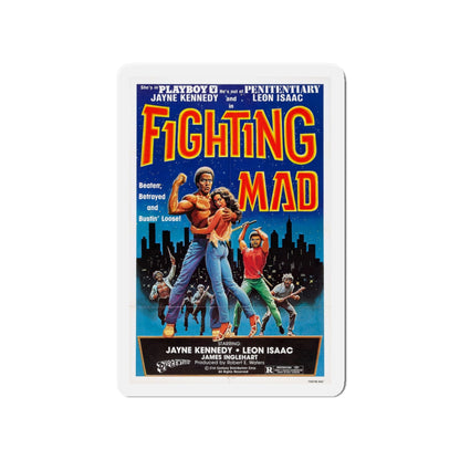 FIGHTING MAD (DEATH FORCE) 1978 Movie Poster - Die-Cut Magnet-4" x 4"-The Sticker Space