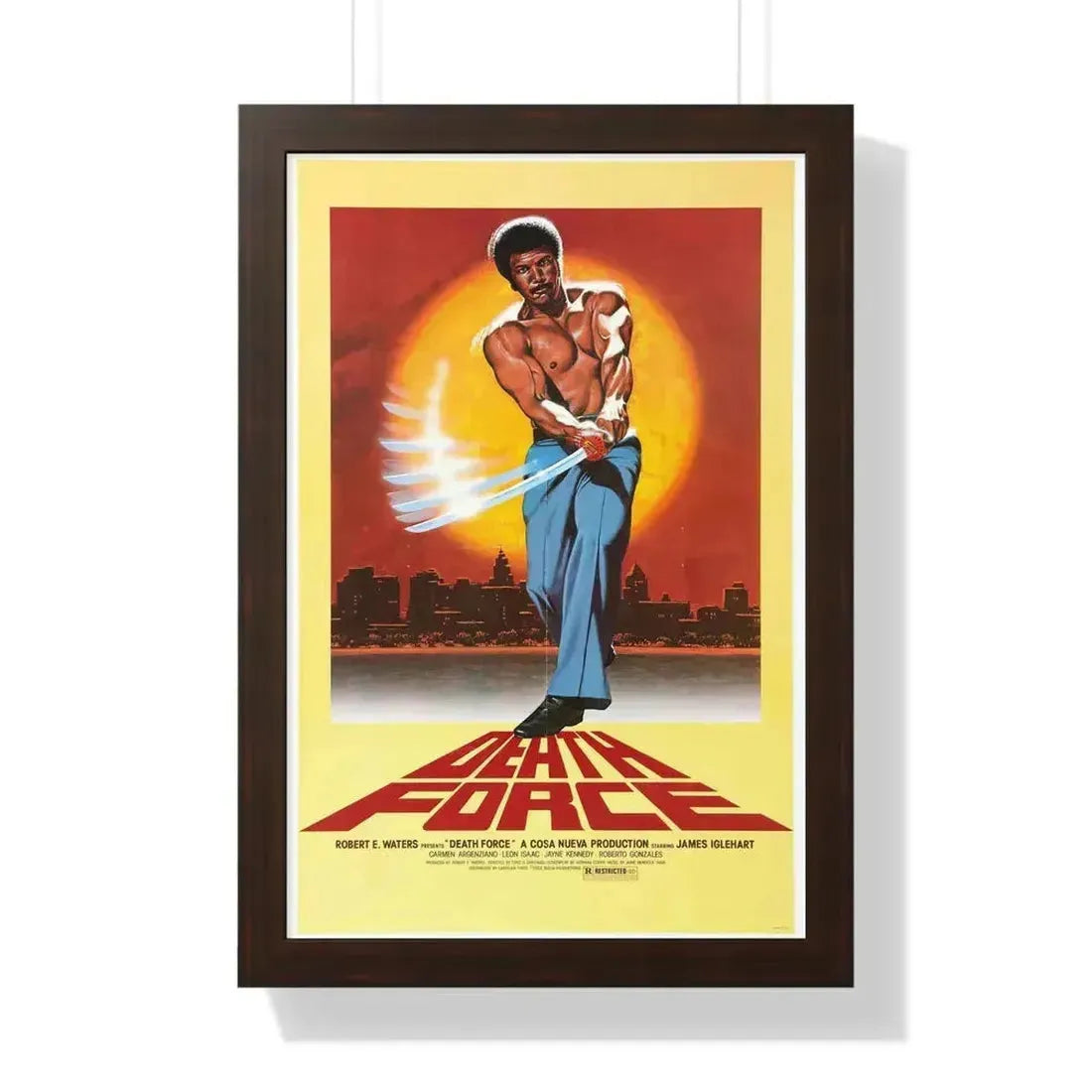 FIGHTING MAD (DEATH FORCE) (2) 1978 - Framed Movie Poster 16″ x 24″ Walnut - The Sticker Space