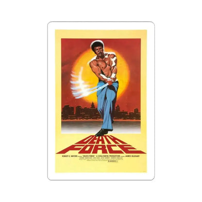 FIGHTING MAD (DEATH FORCE) (2) 1978 Movie Poster - STICKER Vinyl Kiss-Cut Decal 2 Inch White - The Sticker Space