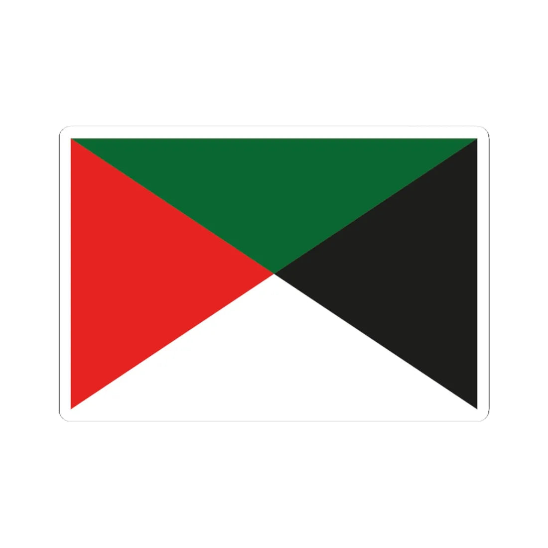 Filastin Newspaper Palestine Flag Proposal alt 2 1929 (Palestine) STICKER Vinyl Kiss-Cut Decal 3 Inch White - The Sticker Space