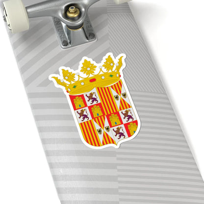 File-Escudo de armas de los reyes Católicos 1475-1492 (Spain) (Coat of Arms) STICKER Vinyl Kiss-Cut Decal - The Sticker Space