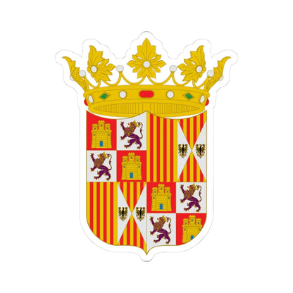 File-Escudo de armas de los reyes Católicos 1475-1492 (Spain) (Coat of Arms) STICKER Vinyl Kiss-Cut Decal - The Sticker Space