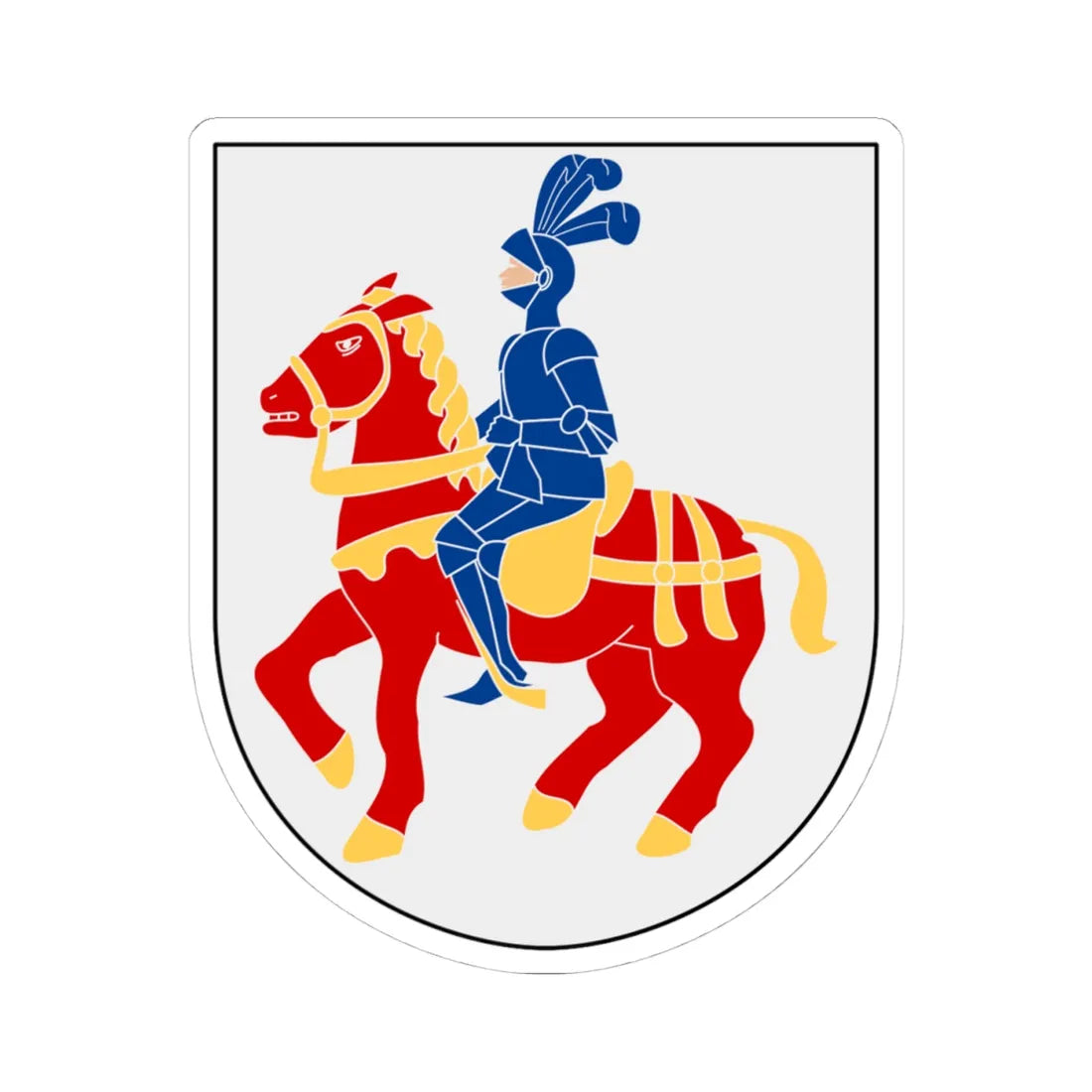 Filipstad vapen (Sweden) (Coat of Arms) STICKER Vinyl Kiss-Cut Decal 4 Inch White - The Sticker Space