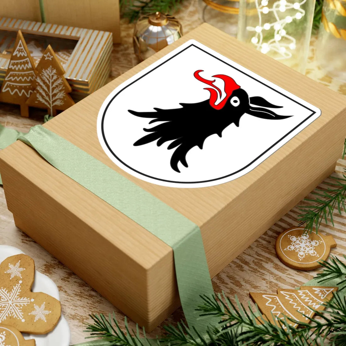 Filisur wappen (Switzerland) (Coat of Arms) STICKER Vinyl Kiss-Cut Decal - The Sticker Space