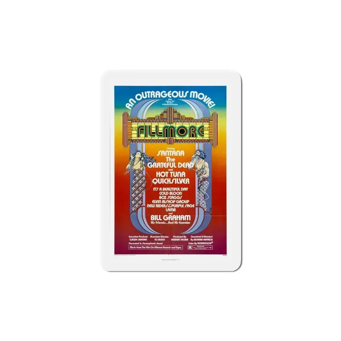 Fillmore 1972 Movie Poster Refrigerator Magnet - The Sticker Space