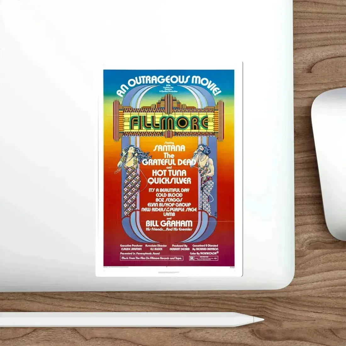 Fillmore 1972 Movie Poster STICKER Vinyl Die-Cut Decal - The Sticker Space