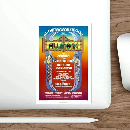 Fillmore 1972 Movie Poster STICKER Vinyl Die-Cut Decal - The Sticker Space