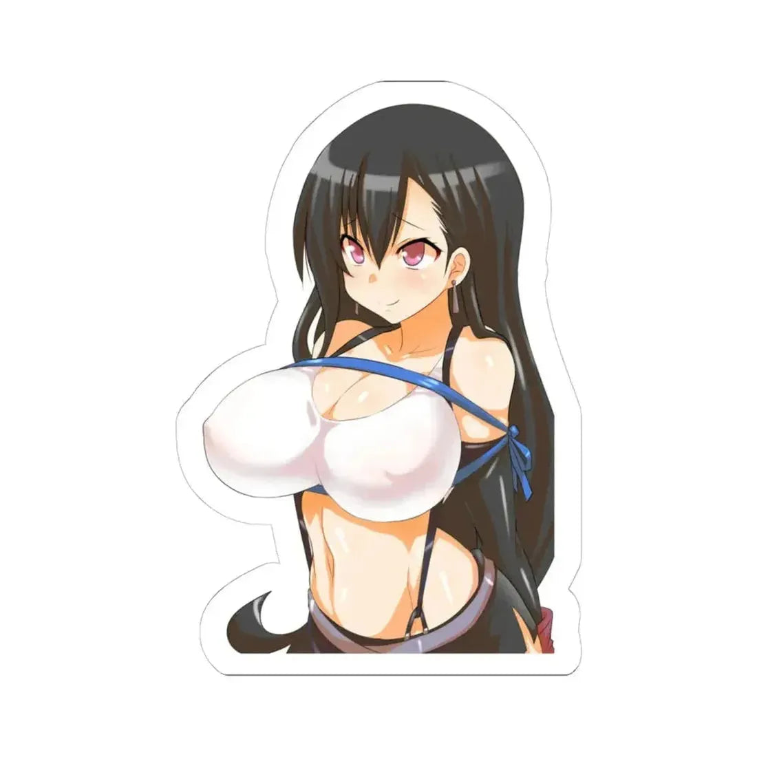 Final Fantasy VII Tifa Lockhart 1 (Anime/Ecchi) STICKER Vinyl Kiss-Cut Decal 4 Inch White - The Sticker Space