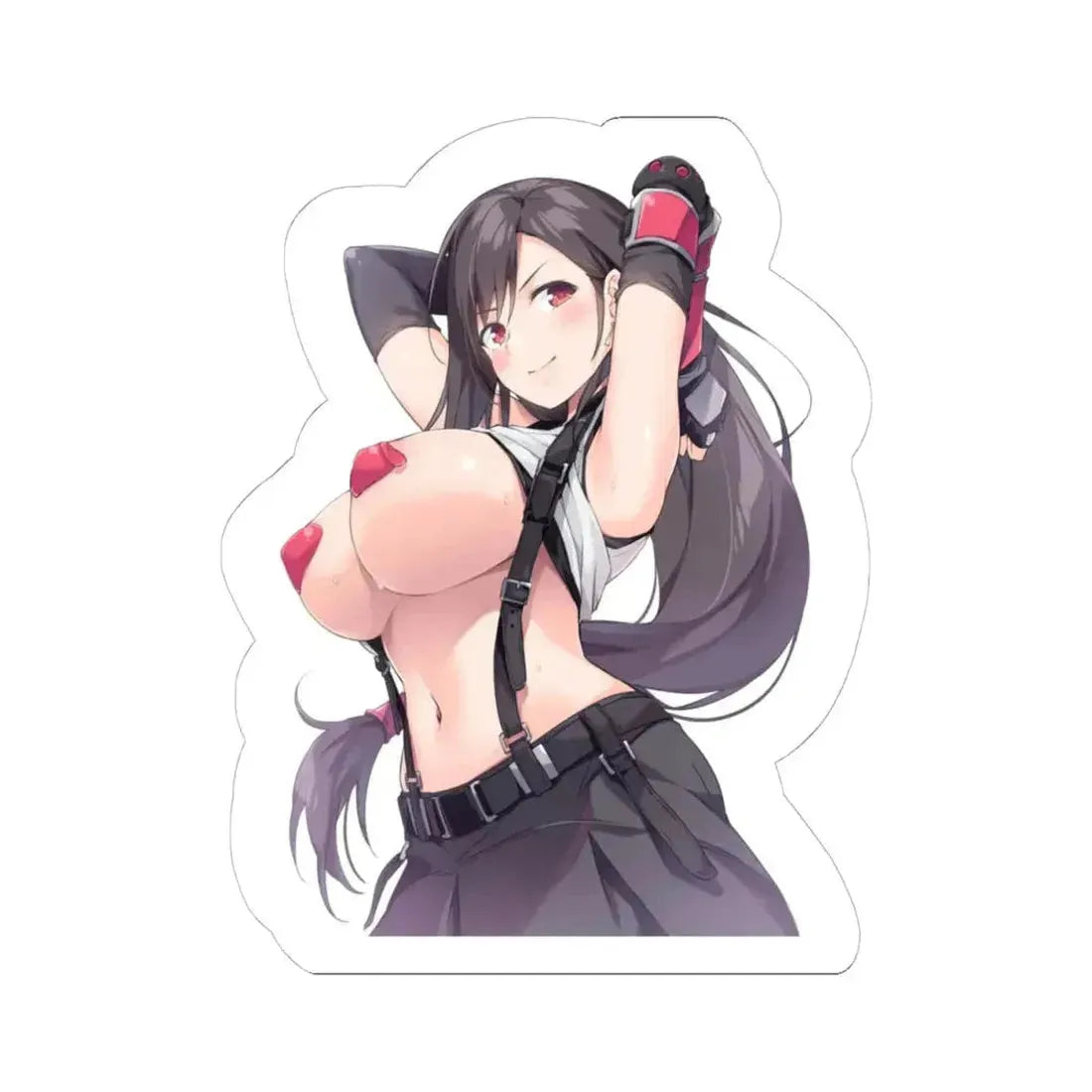 Final Fantasy VII Tifa Lockhart 10 (Anime/Ecchi) STICKER Vinyl Kiss-Cut Decal 4 Inch White - The Sticker Space