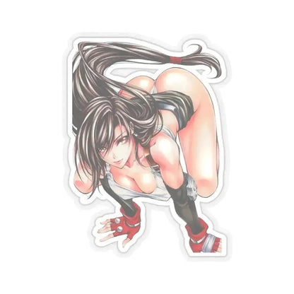 Final Fantasy VII Tifa Lockhart 7 (Anime/Ecchi) STICKER Vinyl Kiss-Cut Decal 4 Inch Transparent - The Sticker Space