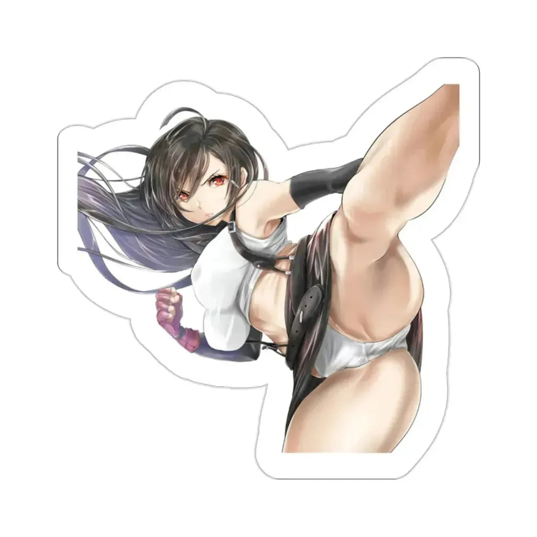 Final Fantasy VII - Tifa Lockhart v4 (Anime/Ecchi/Waifu) STICKER Vinyl Die-Cut Decal 2 Inch - The Sticker Space