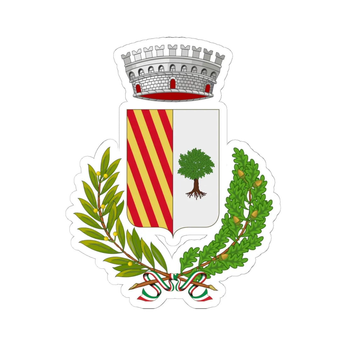 Finale Pia-Stemma (Italy) (Coat of Arms) STICKER Vinyl Kiss-Cut Decal - The Sticker Space