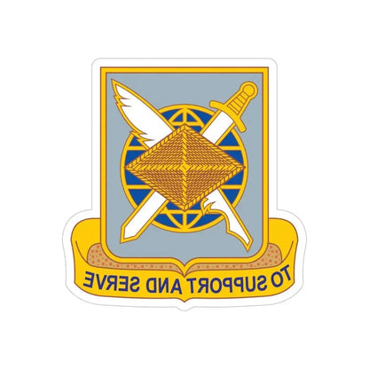 Finance Corps (U.S. Army) REVERSE PRINT Transparent Die-Cut STICKER 5 Inch Die-Cut Transparent - The Sticker Space