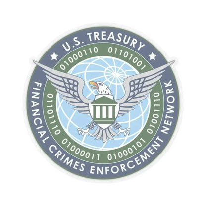 Financial Crimes Enforcement Network 2 - STICKER Vinyl Kiss-Cut Decal 2 Inch Transparent - The Sticker Space