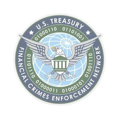 Financial Crimes Enforcement Network 2 - STICKER Vinyl Kiss-Cut Decal 4 Inch Transparent - The Sticker Space