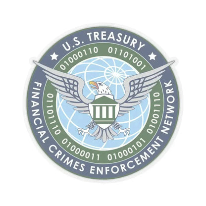 Financial Crimes Enforcement Network 2 - STICKER Vinyl Kiss-Cut Decal 6 Inch Transparent - The Sticker Space