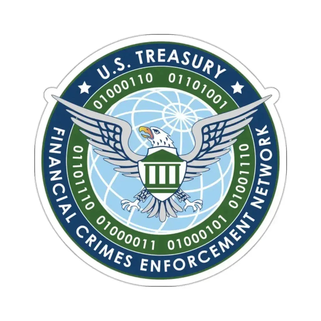 Financial Crimes Enforcement Network 2 - STICKER Vinyl Kiss-Cut Decal - The Sticker Space