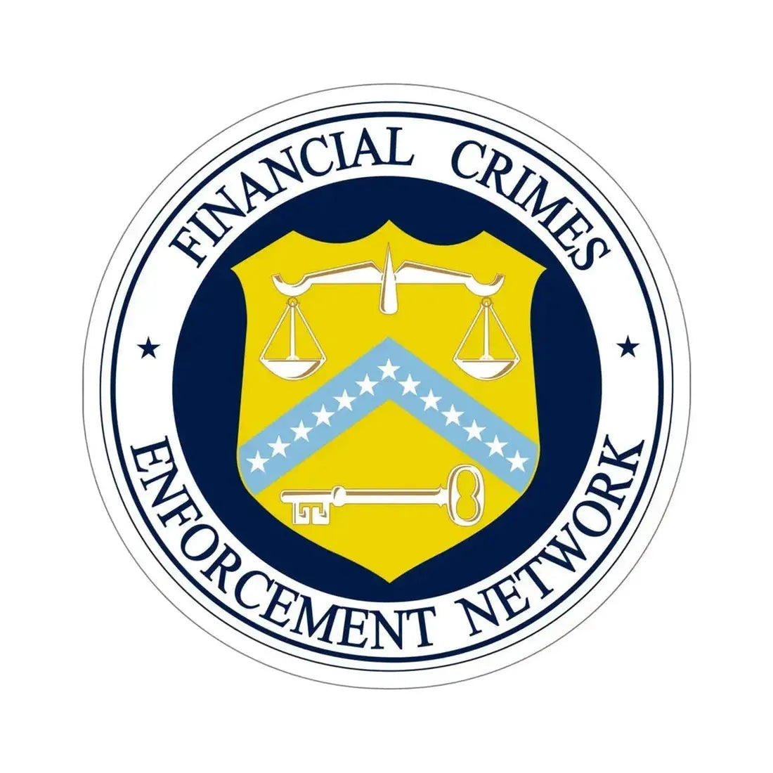 Financial Crimes Enforcement Network 3 STICKER Vinyl Die-Cut Decal - The Sticker Space