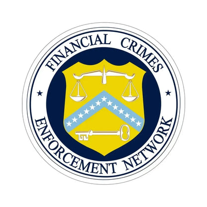 Financial Crimes Enforcement Network 3 STICKER Vinyl Die-Cut Decal - The Sticker Space