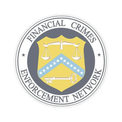 Financial Crimes Enforcement Network 3 - STICKER Vinyl Kiss-Cut Decal 2 Inch Transparent - The Sticker Space