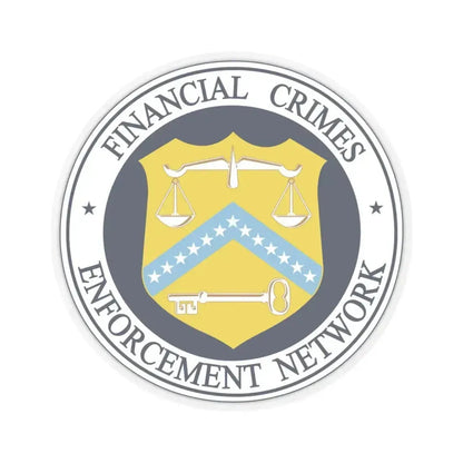 Financial Crimes Enforcement Network 3 - STICKER Vinyl Kiss-Cut Decal 3 Inch Transparent - The Sticker Space