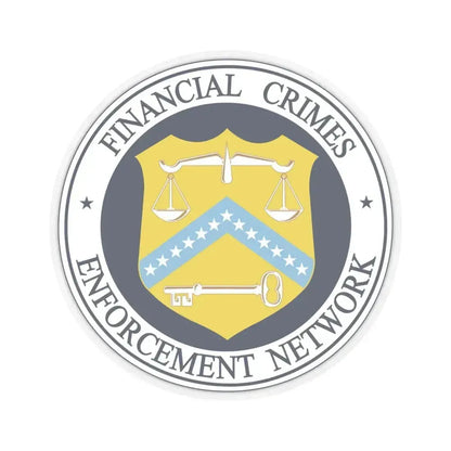 Financial Crimes Enforcement Network 3 - STICKER Vinyl Kiss-Cut Decal 6 Inch Transparent - The Sticker Space