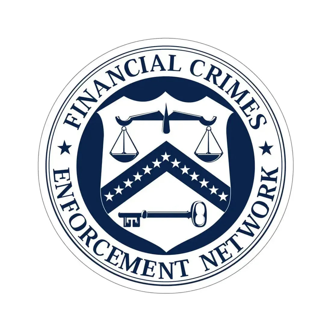 Financial Crimes Enforcement Network STICKER Vinyl Die-Cut Decal - The Sticker Space