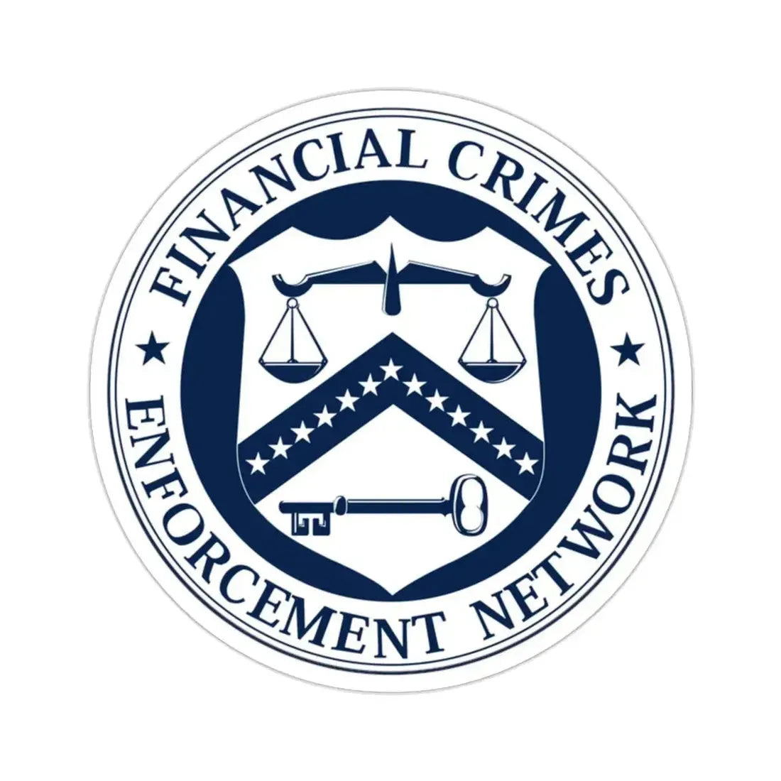 Financial Crimes Enforcement Network STICKER Vinyl Die-Cut Decal - The Sticker Space