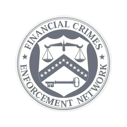 Financial Crimes Enforcement Network - STICKER Vinyl Kiss-Cut Decal 2 Inch Transparent - The Sticker Space