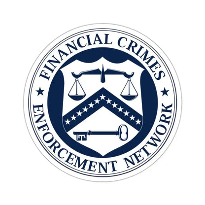 Financial Crimes Enforcement Network - STICKER Vinyl Kiss-Cut Decal 2 Inch White - The Sticker Space