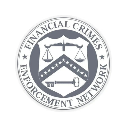 Financial Crimes Enforcement Network - STICKER Vinyl Kiss-Cut Decal 3 Inch Transparent - The Sticker Space