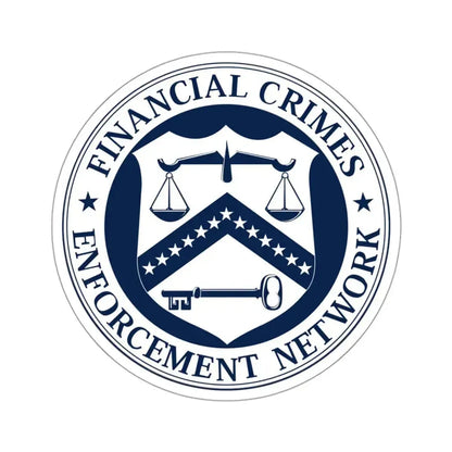 Financial Crimes Enforcement Network - STICKER Vinyl Kiss-Cut Decal 3 Inch White - The Sticker Space