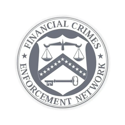 Financial Crimes Enforcement Network - STICKER Vinyl Kiss-Cut Decal 4 Inch Transparent - The Sticker Space